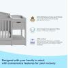 imageGraco Bellwood 5in1 Convertible Crib ampamp Changer with Drawer White  GREENGUARD Gold Certified FullSize Storage Drawer Converts to Toddler Bed and FullSize BedPebble Gray