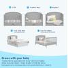 imageGraco Bellwood 5in1 Convertible Crib ampamp Changer with Drawer White  GREENGUARD Gold Certified FullSize Storage Drawer Converts to Toddler Bed and FullSize BedPebble Gray