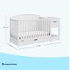 imageGraco Bellwood 5in1 Convertible Crib ampamp Changer with Drawer White  GREENGUARD Gold Certified FullSize Storage Drawer Converts to Toddler Bed and FullSize BedWhite