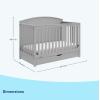 imageGraco Bellwood 5in1 Convertible Crib ampamp Changer with Drawer White  GREENGUARD Gold Certified FullSize Storage Drawer Converts to Toddler Bed and FullSize BedPebble Gray