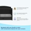 imageGraco Bellwood 5in1 Convertible Crib ampamp Changer with Drawer White  GREENGUARD Gold Certified FullSize Storage Drawer Converts to Toddler Bed and FullSize BedBlack