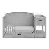 imageGraco Bellwood 5in1 Convertible Crib ampamp Changer with Drawer White  GREENGUARD Gold Certified FullSize Storage Drawer Converts to Toddler Bed and FullSize BedPebble Gray