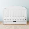 imageGraco Bellwood 5in1 Convertible Crib ampamp Changer with Drawer White  GREENGUARD Gold Certified FullSize Storage Drawer Converts to Toddler Bed and FullSize BedWhite