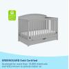 imageGraco Bellwood 5in1 Convertible Crib ampamp Changer with Drawer White  GREENGUARD Gold Certified FullSize Storage Drawer Converts to Toddler Bed and FullSize BedPebble Gray