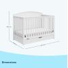 imageGraco Bellwood 5in1 Convertible Crib ampamp Changer with Drawer White  GREENGUARD Gold Certified FullSize Storage Drawer Converts to Toddler Bed and FullSize BedWhite