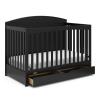 imageGraco Bellwood 5in1 Convertible Crib ampamp Changer with Drawer White  GREENGUARD Gold Certified FullSize Storage Drawer Converts to Toddler Bed and FullSize BedBlack