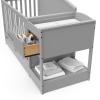 imageGraco Bellwood 5in1 Convertible Crib ampamp Changer with Drawer White  GREENGUARD Gold Certified FullSize Storage Drawer Converts to Toddler Bed and FullSize BedPebble Gray