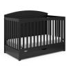 imageGraco Bellwood 5in1 Convertible Crib ampamp Changer with Drawer White  GREENGUARD Gold Certified FullSize Storage Drawer Converts to Toddler Bed and FullSize BedBlack