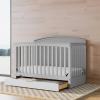 imageGraco Bellwood 5in1 Convertible Crib ampamp Changer with Drawer White  GREENGUARD Gold Certified FullSize Storage Drawer Converts to Toddler Bed and FullSize BedPebble Gray
