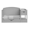 imageGraco Bellwood 5in1 Convertible Crib ampamp Changer with Drawer White  GREENGUARD Gold Certified FullSize Storage Drawer Converts to Toddler Bed and FullSize BedPebble Gray