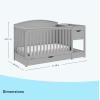 imageGraco Bellwood 5in1 Convertible Crib ampamp Changer with Drawer White  GREENGUARD Gold Certified FullSize Storage Drawer Converts to Toddler Bed and FullSize BedPebble Gray