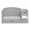 imageGraco Bellwood 5in1 Convertible Crib ampamp Changer with Drawer White  GREENGUARD Gold Certified FullSize Storage Drawer Converts to Toddler Bed and FullSize BedPebble Gray