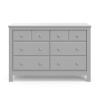 imageGraco Benton 6 Drawer Double Dresser Pebble Gray  Easy New Assembly Process Universal Design Durable Steel Hardware and EuroGlide Drawers with Safety Stops Coordinates with Any NurseryPebble Gray