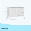 imageGraco Benton 6 Drawer Double Dresser Pebble Gray  Easy New Assembly Process Universal Design Durable Steel Hardware and EuroGlide Drawers with Safety Stops Coordinates with Any NurseryWhite