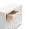imageGraco Benton 6 Drawer Double Dresser Pebble Gray  Easy New Assembly Process Universal Design Durable Steel Hardware and EuroGlide Drawers with Safety Stops Coordinates with Any NurseryWhite