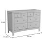 imageGraco Benton 6 Drawer Double Dresser Pebble Gray  Easy New Assembly Process Universal Design Durable Steel Hardware and EuroGlide Drawers with Safety Stops Coordinates with Any NurseryPebble Gray