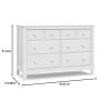 imageGraco Benton 6 Drawer Double Dresser Pebble Gray  Easy New Assembly Process Universal Design Durable Steel Hardware and EuroGlide Drawers with Safety Stops Coordinates with Any NurseryWhite