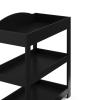 imageGraco Customizable Changing Table with WaterResistant Changing Pad White  Customizable Modern Flat or Classic Arched Headboard Changing Pad IncludedBlack
