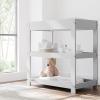 imageGraco Customizable Changing Table with WaterResistant Changing Pad White  Customizable Modern Flat or Classic Arched Headboard Changing Pad IncludedPebble Gray