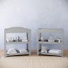 imageGraco Customizable Changing Table with WaterResistant Changing Pad White  Customizable Modern Flat or Classic Arched Headboard Changing Pad IncludedPebble Gray