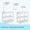 imageGraco Customizable Changing Table with WaterResistant Changing Pad White  Customizable Modern Flat or Classic Arched Headboard Changing Pad IncludedWhite