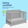 imageGraco Hadley 5in1 Convertible Crib with Drawer White  GREENGUARD Gold Certified Crib with Drawer Combo FullSize Nursery Storage Drawer Converts to Toddler Bed DaybedPebble Gray