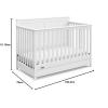 imageGraco Hadley 5in1 Convertible Crib with Drawer White  GREENGUARD Gold Certified Crib with Drawer Combo FullSize Nursery Storage Drawer Converts to Toddler Bed DaybedWhite