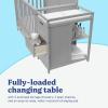 imageGraco Hadley 5in1 Convertible Crib with Drawer White  GREENGUARD Gold Certified Crib with Drawer Combo FullSize Nursery Storage Drawer Converts to Toddler Bed DaybedPebble Gray