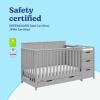 imageGraco Hadley 5in1 Convertible Crib with Drawer White  GREENGUARD Gold Certified Crib with Drawer Combo FullSize Nursery Storage Drawer Converts to Toddler Bed DaybedPebble Gray