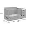 imageGraco Hadley 5in1 Convertible Crib with Drawer White  GREENGUARD Gold Certified Crib with Drawer Combo FullSize Nursery Storage Drawer Converts to Toddler Bed DaybedPebble Gray