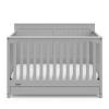 imageGraco Hadley 5in1 Convertible Crib with Drawer White  GREENGUARD Gold Certified Crib with Drawer Combo FullSize Nursery Storage Drawer Converts to Toddler Bed DaybedPebble Gray