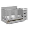 imageGraco Hadley 5in1 Convertible Crib with Drawer White  GREENGUARD Gold Certified Crib with Drawer Combo FullSize Nursery Storage Drawer Converts to Toddler Bed DaybedPebble Gray