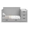 imageGraco Hadley 5in1 Convertible Crib with Drawer White  GREENGUARD Gold Certified Crib with Drawer Combo FullSize Nursery Storage Drawer Converts to Toddler Bed DaybedPebble Gray