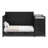 imageGraco Hadley 5in1 Convertible Crib with Drawer White  GREENGUARD Gold Certified Crib with Drawer Combo FullSize Nursery Storage Drawer Converts to Toddler Bed DaybedBlack