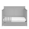 imageGraco Hadley 5in1 Convertible Crib with Drawer White  GREENGUARD Gold Certified Crib with Drawer Combo FullSize Nursery Storage Drawer Converts to Toddler Bed DaybedPebble Gray