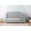 imageGraco Hadley 5in1 Convertible Crib with Drawer White  GREENGUARD Gold Certified Crib with Drawer Combo FullSize Nursery Storage Drawer Converts to Toddler Bed DaybedPebble Gray