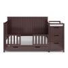 imageGraco Hadley 5in1 Convertible Crib with Drawer White  GREENGUARD Gold Certified Crib with Drawer Combo FullSize Nursery Storage Drawer Converts to Toddler Bed DaybedEspresso