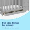 imageGraco Hadley 5in1 Convertible Crib with Drawer White  GREENGUARD Gold Certified Crib with Drawer Combo FullSize Nursery Storage Drawer Converts to Toddler Bed DaybedPebble Gray
