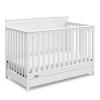 imageGraco Hadley 5in1 Convertible Crib with Drawer White  GREENGUARD Gold Certified Crib with Drawer Combo FullSize Nursery Storage Drawer Converts to Toddler Bed DaybedWhite