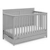 imageGraco Hadley 5in1 Convertible Crib with Drawer White  GREENGUARD Gold Certified Crib with Drawer Combo FullSize Nursery Storage Drawer Converts to Toddler Bed DaybedPebble Gray