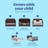 imageGraco Hadley 5in1 Convertible Crib with Drawer White  GREENGUARD Gold Certified Crib with Drawer Combo FullSize Nursery Storage Drawer Converts to Toddler Bed DaybedEspresso