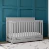 imageGraco Hadley 5in1 Convertible Crib with Drawer White  GREENGUARD Gold Certified Crib with Drawer Combo FullSize Nursery Storage Drawer Converts to Toddler Bed DaybedPebble Gray