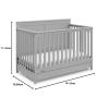 imageGraco Hadley 5in1 Convertible Crib with Drawer White  GREENGUARD Gold Certified Crib with Drawer Combo FullSize Nursery Storage Drawer Converts to Toddler Bed DaybedPebble Gray