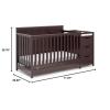 imageGraco Hadley 5in1 Convertible Crib with Drawer White  GREENGUARD Gold Certified Crib with Drawer Combo FullSize Nursery Storage Drawer Converts to Toddler Bed DaybedEspresso