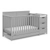 imageGraco Hadley 5in1 Convertible Crib with Drawer White  GREENGUARD Gold Certified Crib with Drawer Combo FullSize Nursery Storage Drawer Converts to Toddler Bed DaybedPebble Gray
