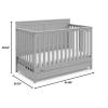 imageGraco Hadley 5in1 Convertible Crib with Drawer White  GREENGUARD Gold Certified Crib with Drawer Combo FullSize Nursery Storage Drawer Converts to Toddler Bed DaybedPebble Gray