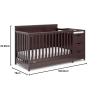imageGraco Hadley 5in1 Convertible Crib with Drawer White  GREENGUARD Gold Certified Crib with Drawer Combo FullSize Nursery Storage Drawer Converts to Toddler Bed DaybedEspresso