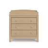 imageGraco Noah 3 Drawer Chest with Changing Topper Pebble Gray  GREENGUARD Gold Certified Baby Dresser Table Top for Nursery KidsDriftwood