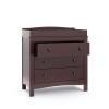 imageGraco Noah 3 Drawer Chest with Changing Topper Pebble Gray  GREENGUARD Gold Certified Baby Dresser Table Top for Nursery KidsEspresso
