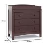 imageGraco Noah 3 Drawer Chest with Changing Topper Pebble Gray  GREENGUARD Gold Certified Baby Dresser Table Top for Nursery KidsEspresso